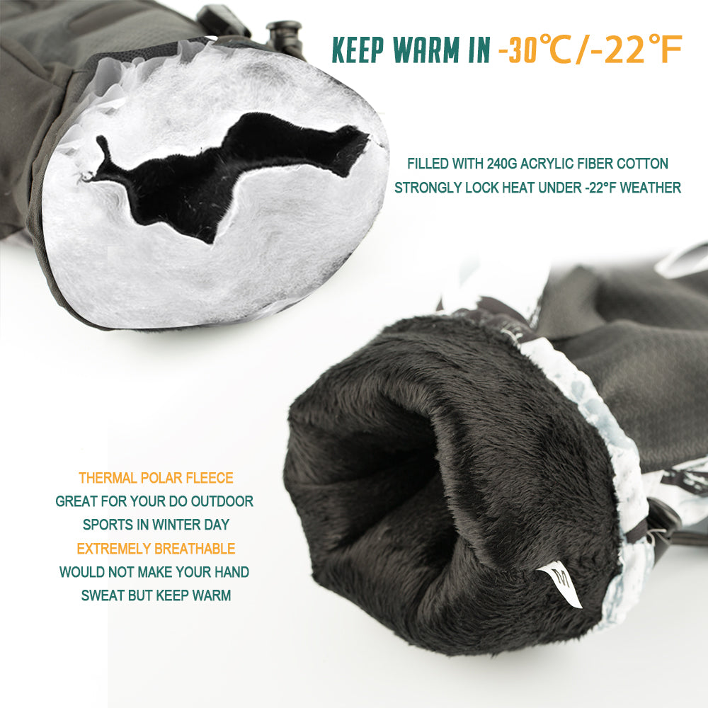 HERCULES Ski Gloves Winter Snowboard Snowmobile Gloves Hercules Fishing Tackle
