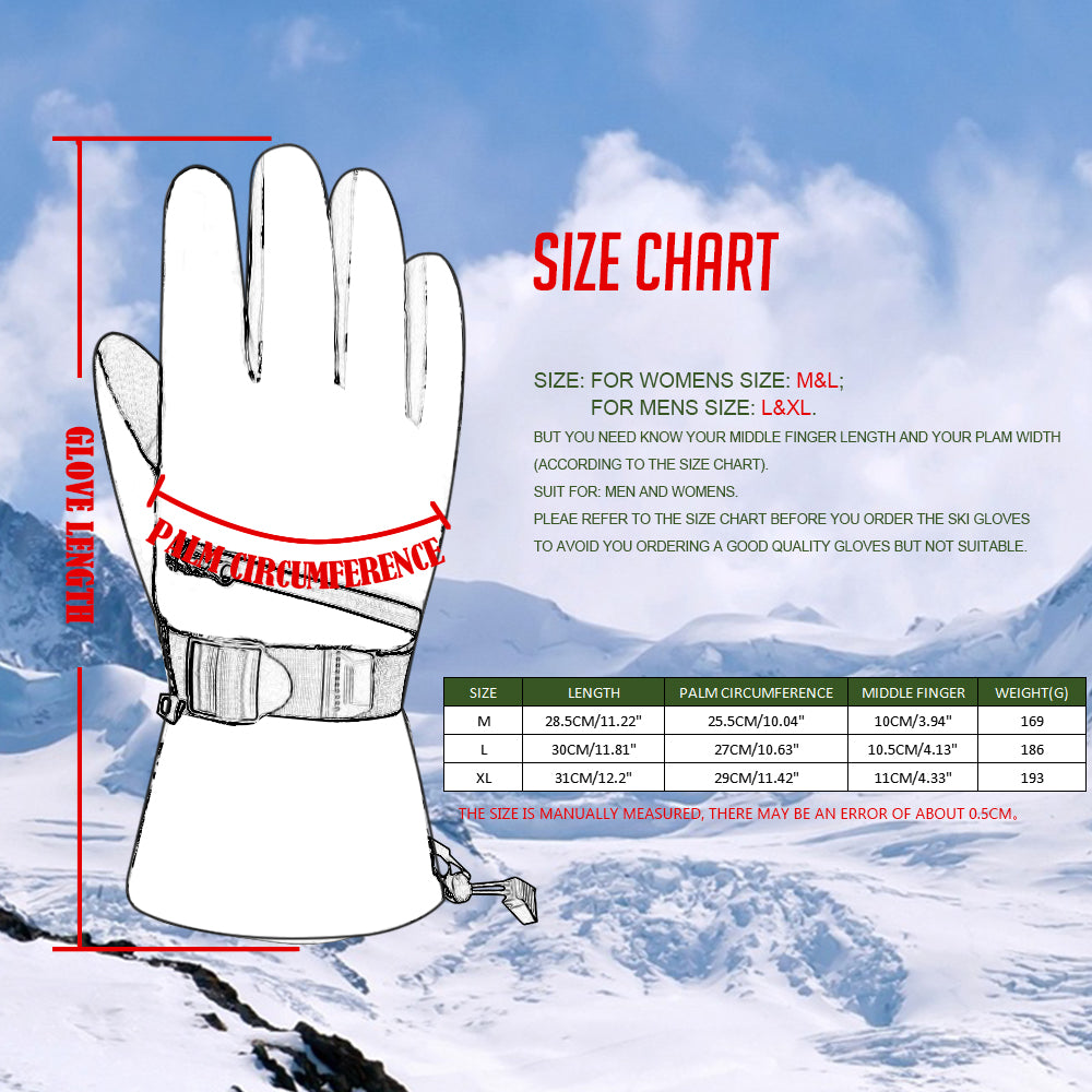 HERCULES Ski Gloves Winter Snowboard Snowmobile Gloves Hercules Fishing Tackle
