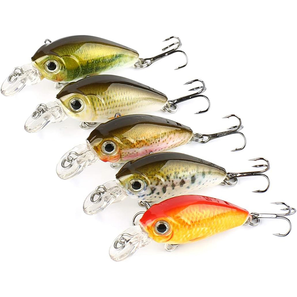 HERCULES Mini Crank Baits 4.5cm 3.5g 5pcs with PP Box HERCULES