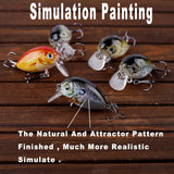 HERCULES 4cm 4g Micro Cranbaits Fishing Lures 5pcs HERCULES