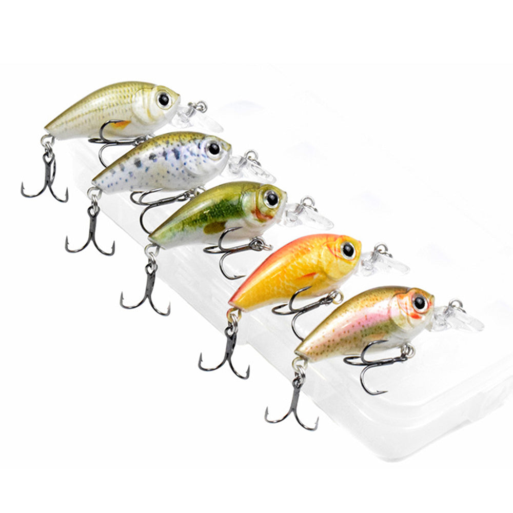 HERCULES Mini Crank Baits 4.5cm 3.5g 5pcs with PP Box HERCULES