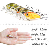 HERCULES Mini Crank Baits 4.5cm 3.5g 5pcs with PP Box HERCULES
