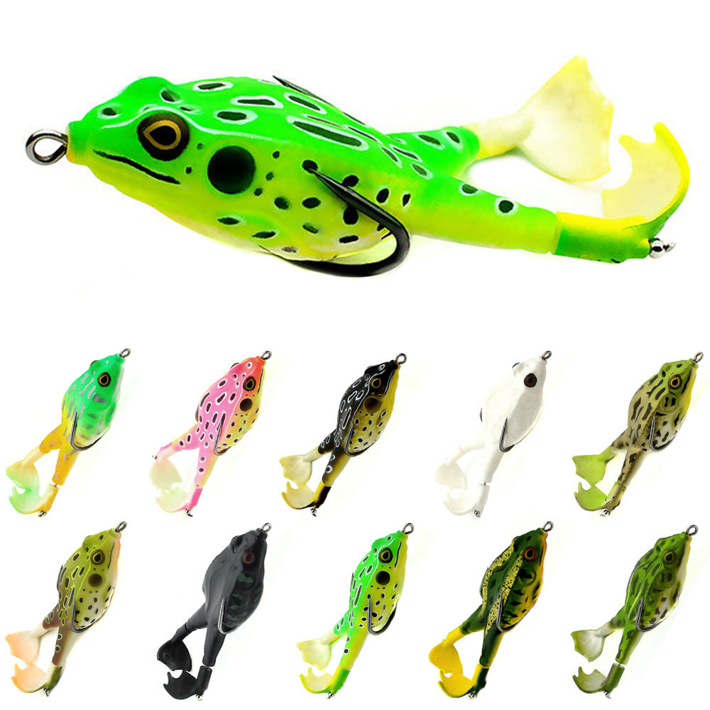 HERCULES Topwater Frog Soft Lures with Rotating Legs HERCULES