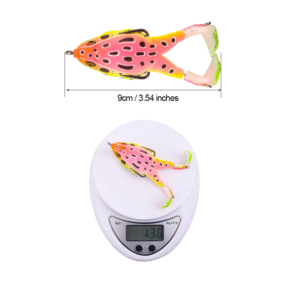 HERCULES Topwater Frog Soft Lures with Rotating Legs HERCULES