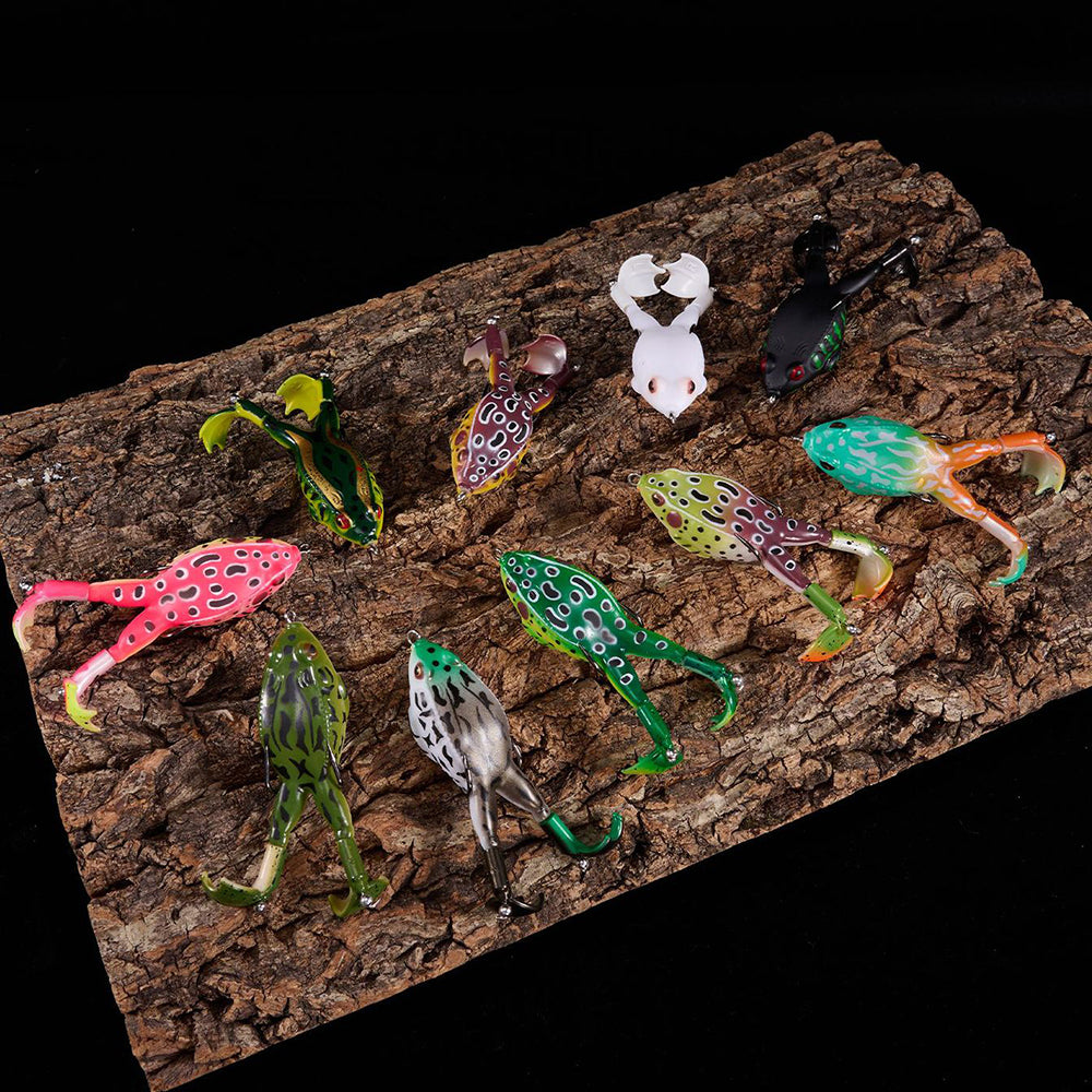 HERCULES Topwater Frog Soft Lures with Rotating Legs HERCULES