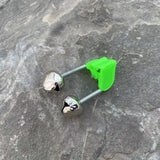 HERCULES Wingsflying 20 Pcs Fishing Rod Extra Loud Alarm Dual Alert Bell Green Silver Tone HERCULES SALE