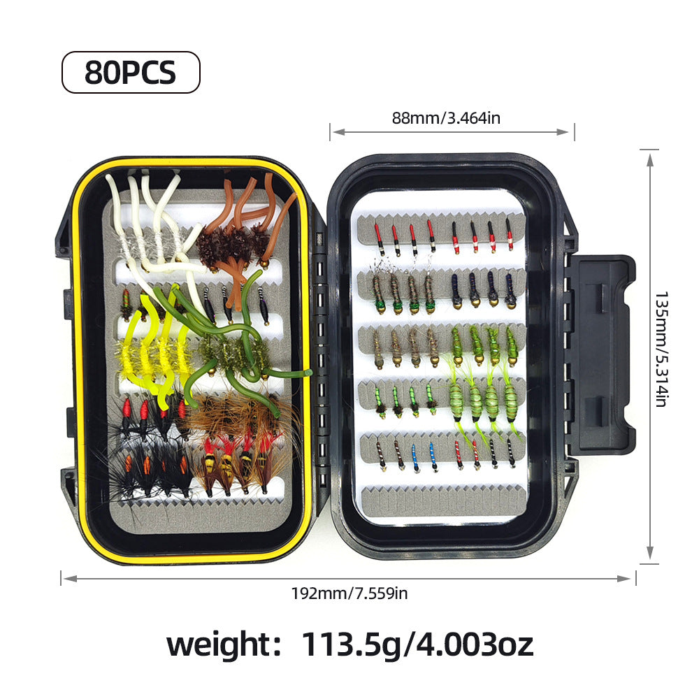 HERCULES Fly Fishing Flies Kit, Dry Flies, Wet Flies, Nymphs, Streamers with Box HERCULES SALE