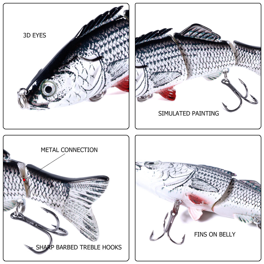 HERCULES 3.94" Multi Jointed Swimbaits Fishing Lures HERCULES