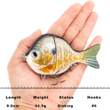 HERCULES 2-jointed Singking Lure Sunfish Lures Fishing Lure HERCULES