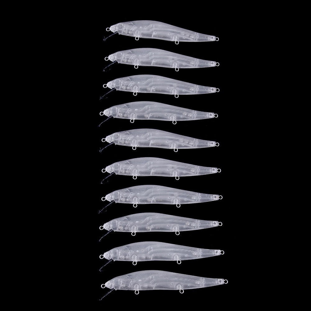 HERCULES Shallow Diving Minnow Lures Fishing Lures with Wether Tail, Pack of 10 HERCULES