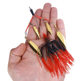 HERCULES Spinner Bait Jig with 4 Willow Leaf Sequins Fishing Lure HERCULES