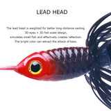 HERCULES Spinner Bait Jig with 4 Willow Leaf Sequins Fishing Lure HERCULES