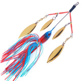 HERCULES Spinner Bait Jig with 4 Willow Leaf Sequins Fishing Lure HERCULES