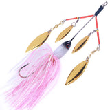 HERCULES Spinner Bait Jig with 4 Willow Leaf Sequins Fishing Lure HERCULES