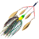 HERCULES Spinner Bait Jig with 4 Willow Leaf Sequins Fishing Lure HERCULES