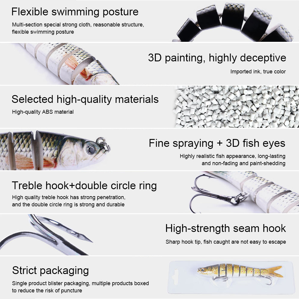 HERCULES Fishing Lures Multi Jointed Swimbaits Slow Sinking Bionic Lures HERCULES SALE