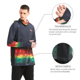 HERCULES with Neck Gaiter Men's Fishing Hoodie Sun Protection Long Sleeve Fishing Shirt Upf 50+ HERCULES