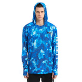 HERCULES Men's Gaiter Fishing Hoodie Sun Protection Long Sleeve Fishing Shirt Upf 50+
