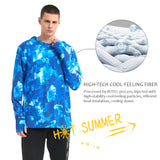 HERCULES Men's Gaiter Fishing Hoodie Sun Protection Long Sleeve Fishing Shirt Upf 50+ HERCULES