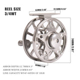 HERCULES Fly Fishing Reel CNC-machined Aluminum Alloy Body 3/4wt HERCULES
