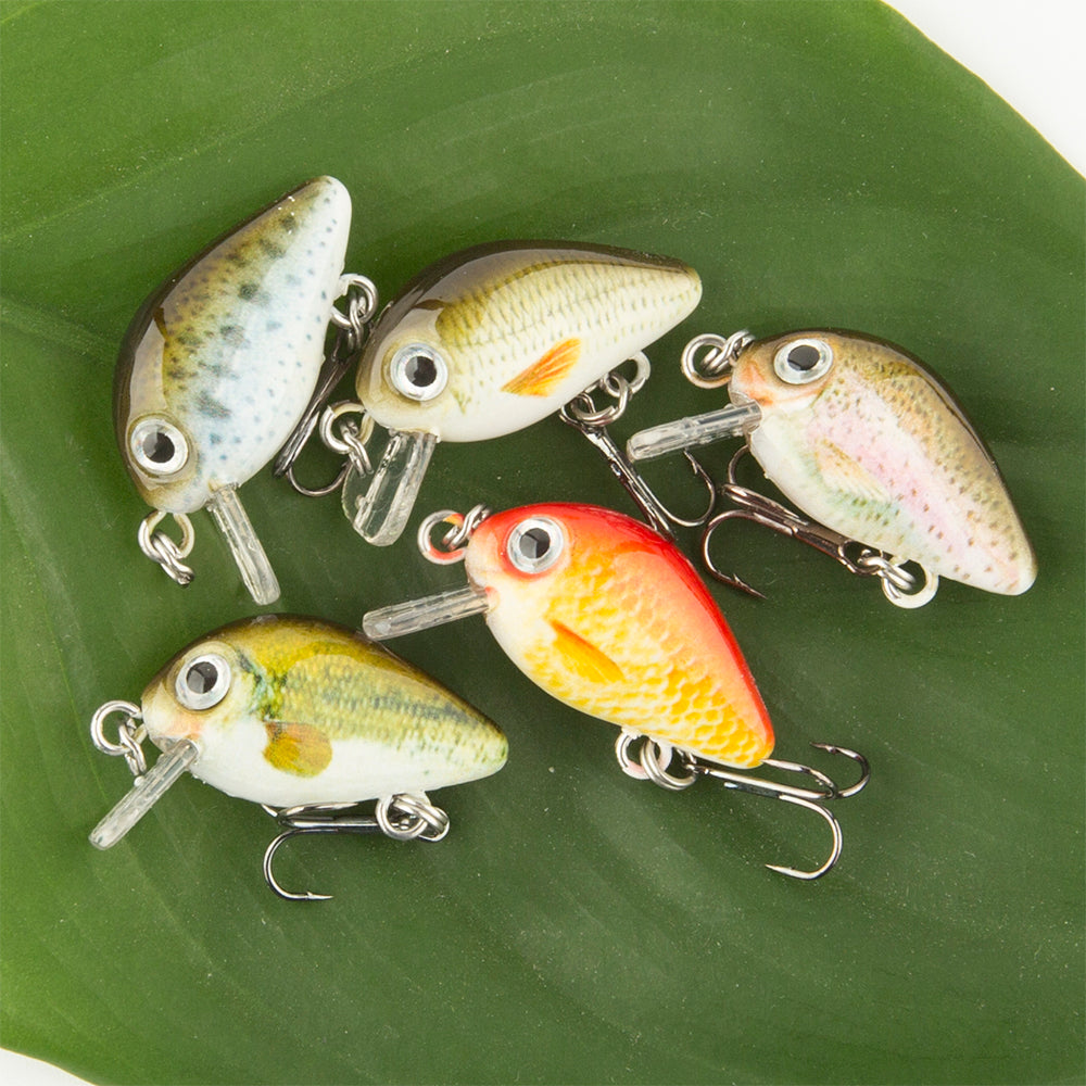 HERCULES 5Pcs/Box Mini Crankbaits Set Fishing Lures Hard Baits Swimbaits Boat Ocean Topwater Lures for Trout Bass Perch Fishing Lures HERCULES SALE