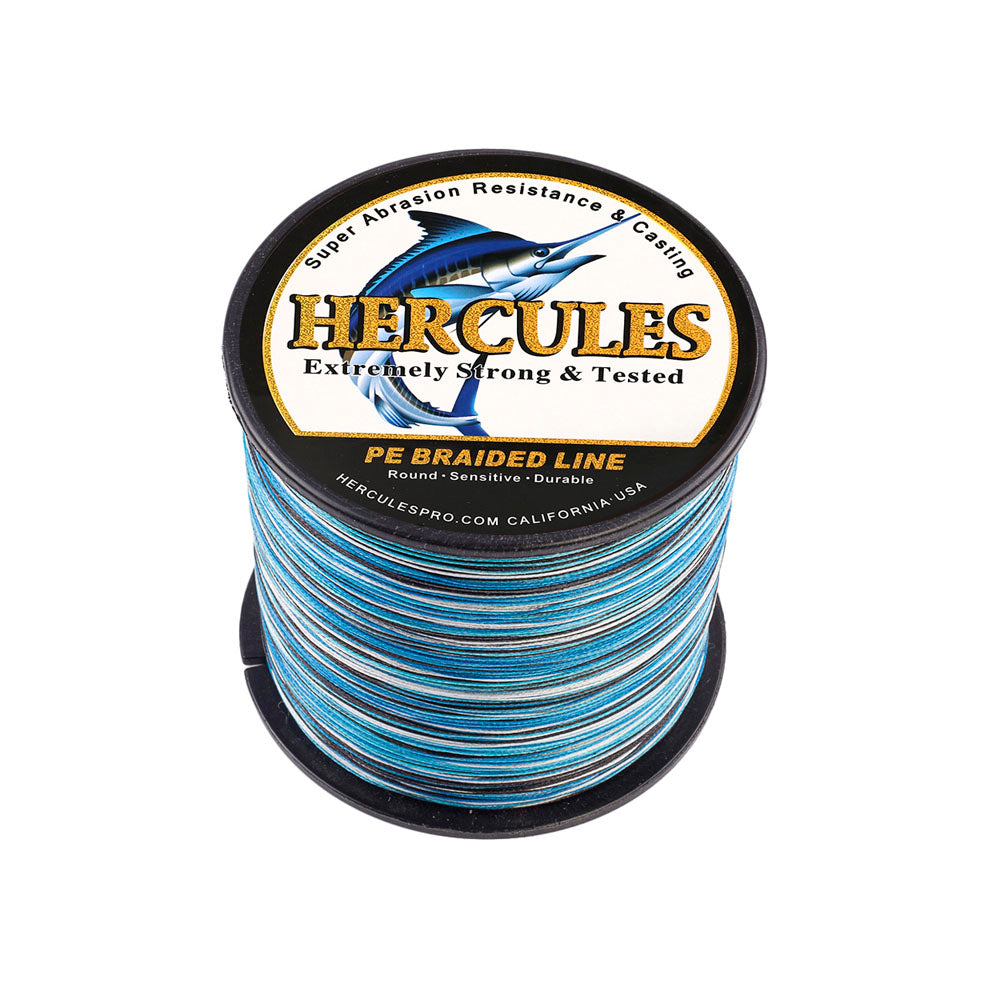 1000M 1094Yds Camo Blue 10LB-300LB HERCULES PE Braid Fishing Line 8 Strands HERCULES