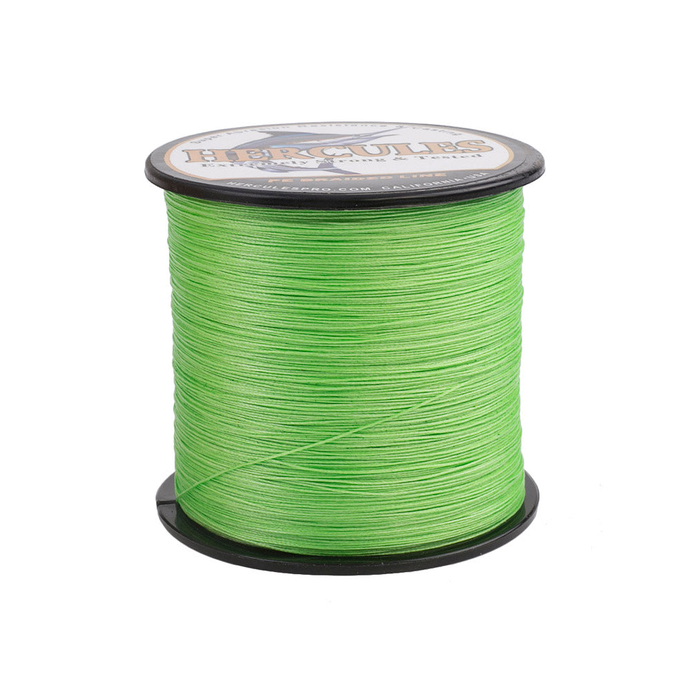 1500M 1640Yds Fluorescent Green 10lb-200lb HERCULES PE Braided Fishing Line 8 Strands HERCULES