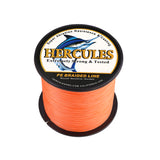 1000M 1094Yds Orange 10lb-300lb HERCULES PE Braided Fishing Line 8 Strands HERCULES