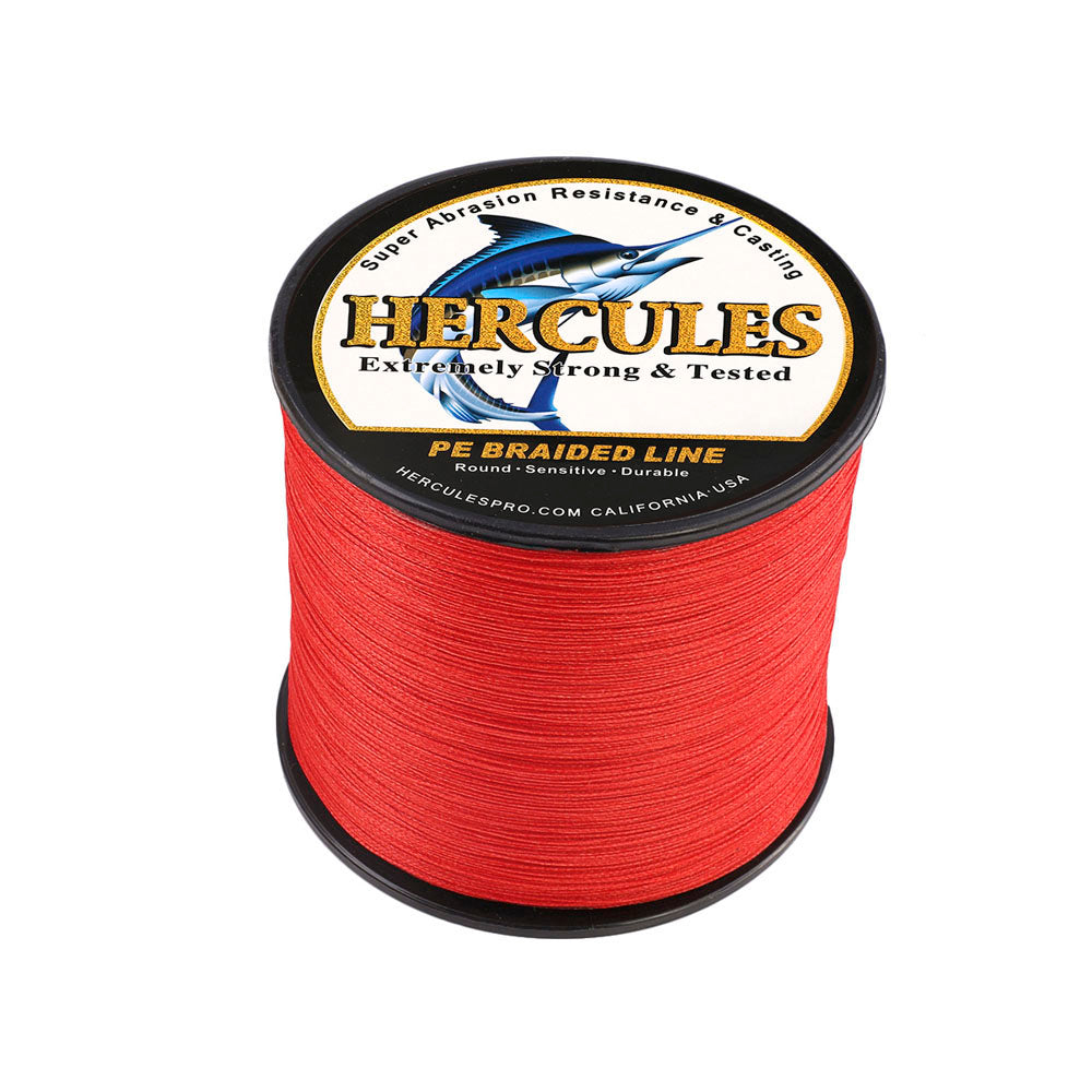 1500M 1640Yds Red 10lb-200lb HERCULES PE braid Fishing Line 8 Strands HERCULES