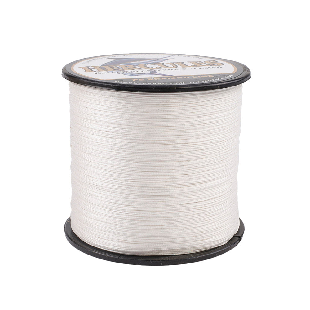 1500M 1640Yds White 10lb-200lb HERCULES PE Braided Fishing Line 8 Strands HERCULES