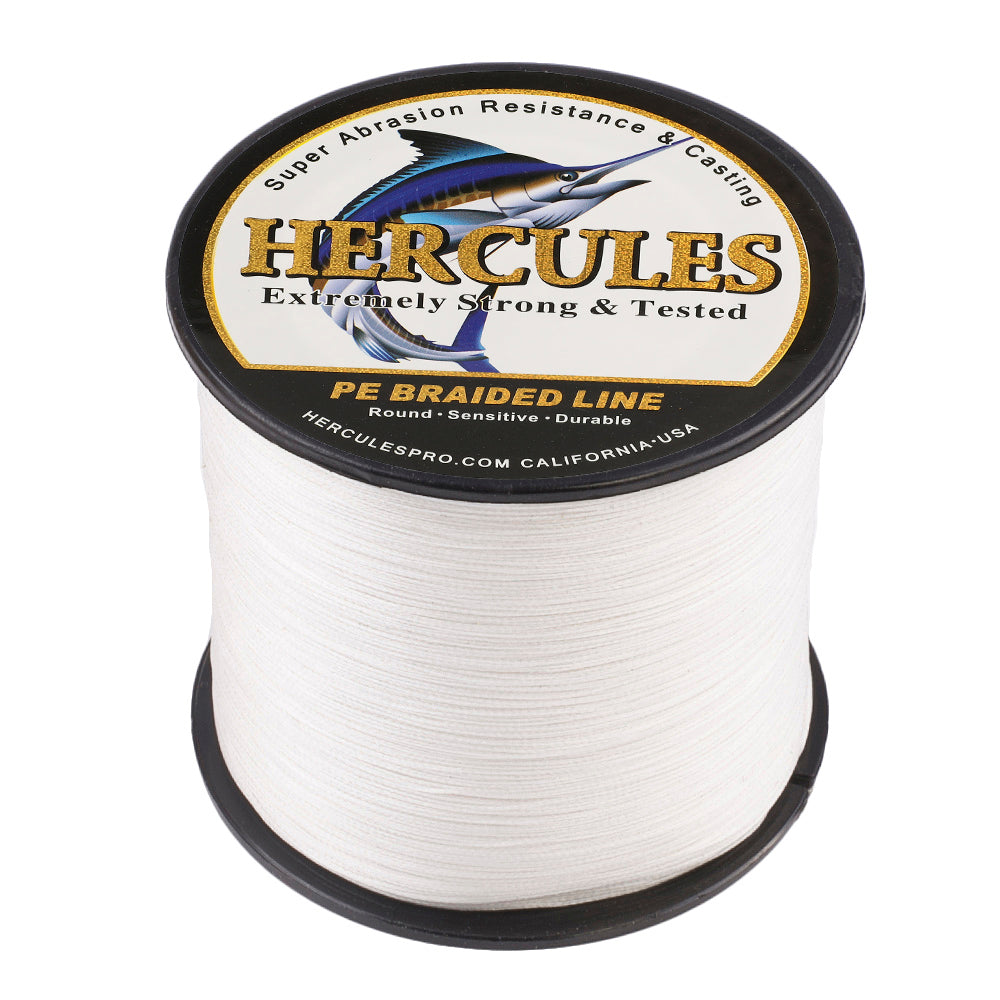 2000M 2187Yds White 10lb-200lb HERCULES PE braid Fishing Line 8 Strands HERCULES