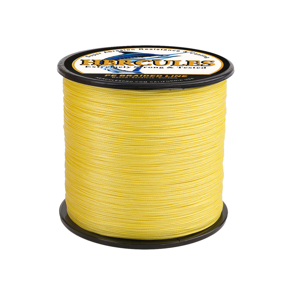 1500M 1640Yds Yellow 10lb-200lb HERCULES PE braid Fishing Line 8 Strands HERCULES