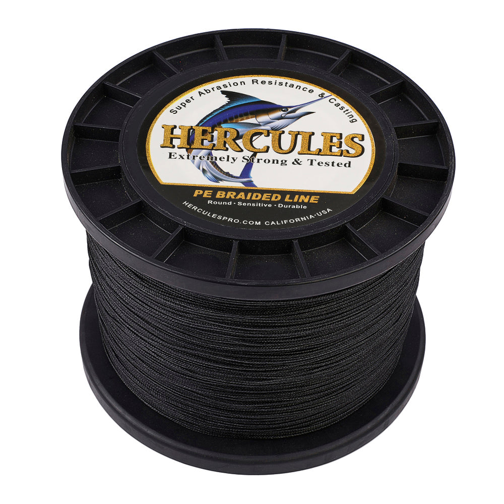 1000M 1094Yds Black 10lb-300lb HERCULES PE Braided Fishing Line 8 Strands HERCULES