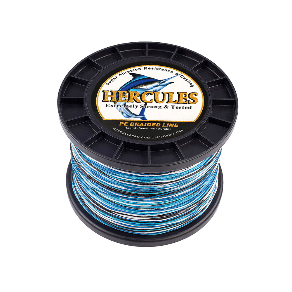 1000M 1094Yds Camo Blue 10LB-300LB HERCULES PE Braid Fishing Line 8 Strands HERCULES