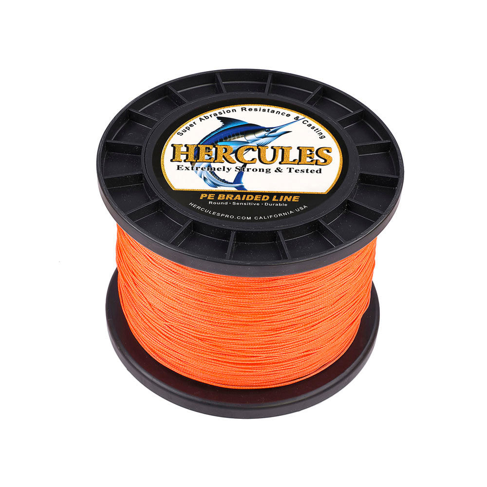 1000M 1094Yds Orange 10lb-300lb HERCULES PE Braided Fishing Line 8