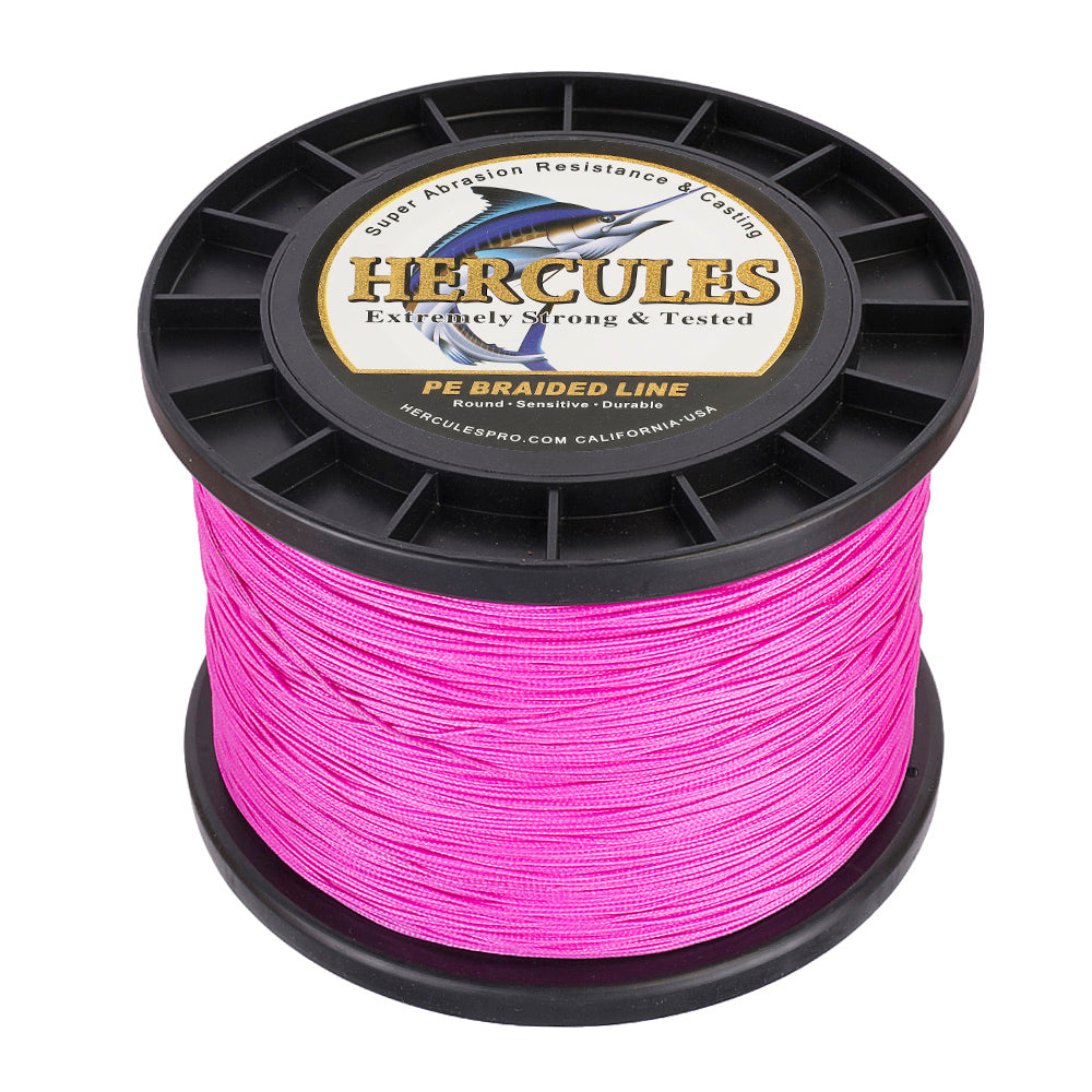 2000M 2187Yds Pink 10lb-200lb HERCULES PE braid Fishing Line 8 Strands HERCULES