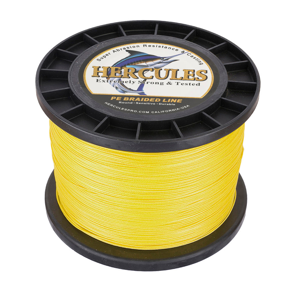 2000M 2187Yds Yellow 10lb-200lb HERCULES PE Braided Fishing Line 8 Strands HERCULES