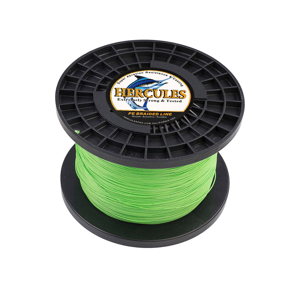 1000M 1094Yds Fluorescent Green 10lb-300lb HERCULES PE braid Fishing Line 8 Strands HERCULES