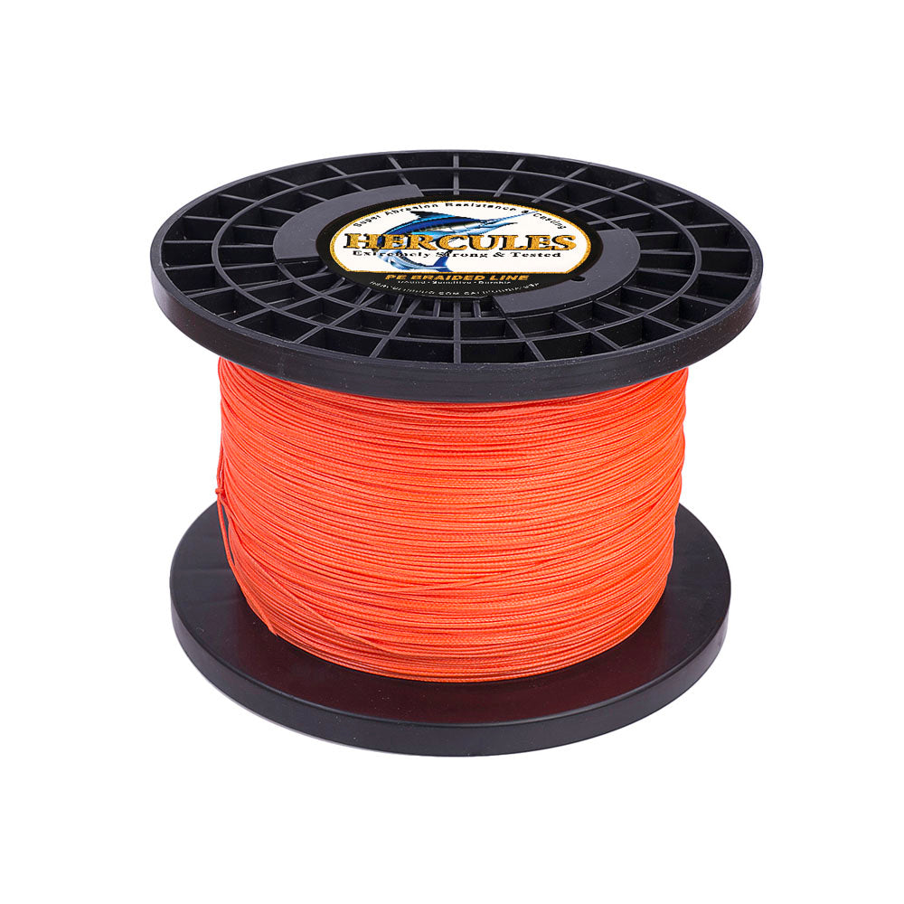1000M 1094Yds Orange 10lb-300lb HERCULES PE Braided Fishing Line 8 Strands HERCULES