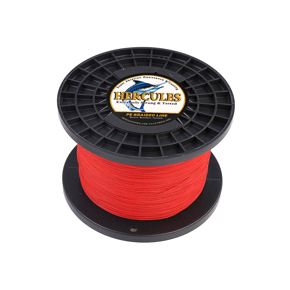 1000M 1094Yds Red 10lb-300lb HERCULES PE Braided Fishing Line 8 Strands HERCULES