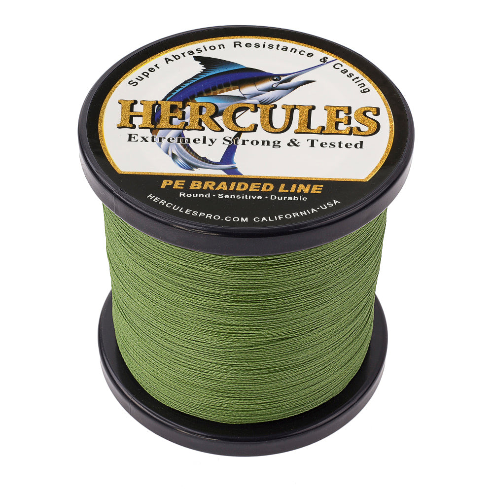 2000M 2187Yds Army Green 6lb-100lb HERCULES PE Braid Fishing Line 4 Strands HERCULES