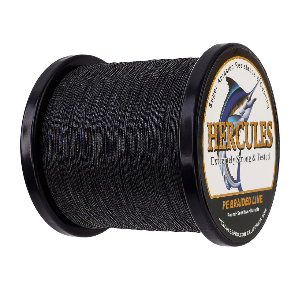 2000M 2187Yds Black 6lb-100lb HERCULES PE Braid Fishing Line 4 Strands HERCULES