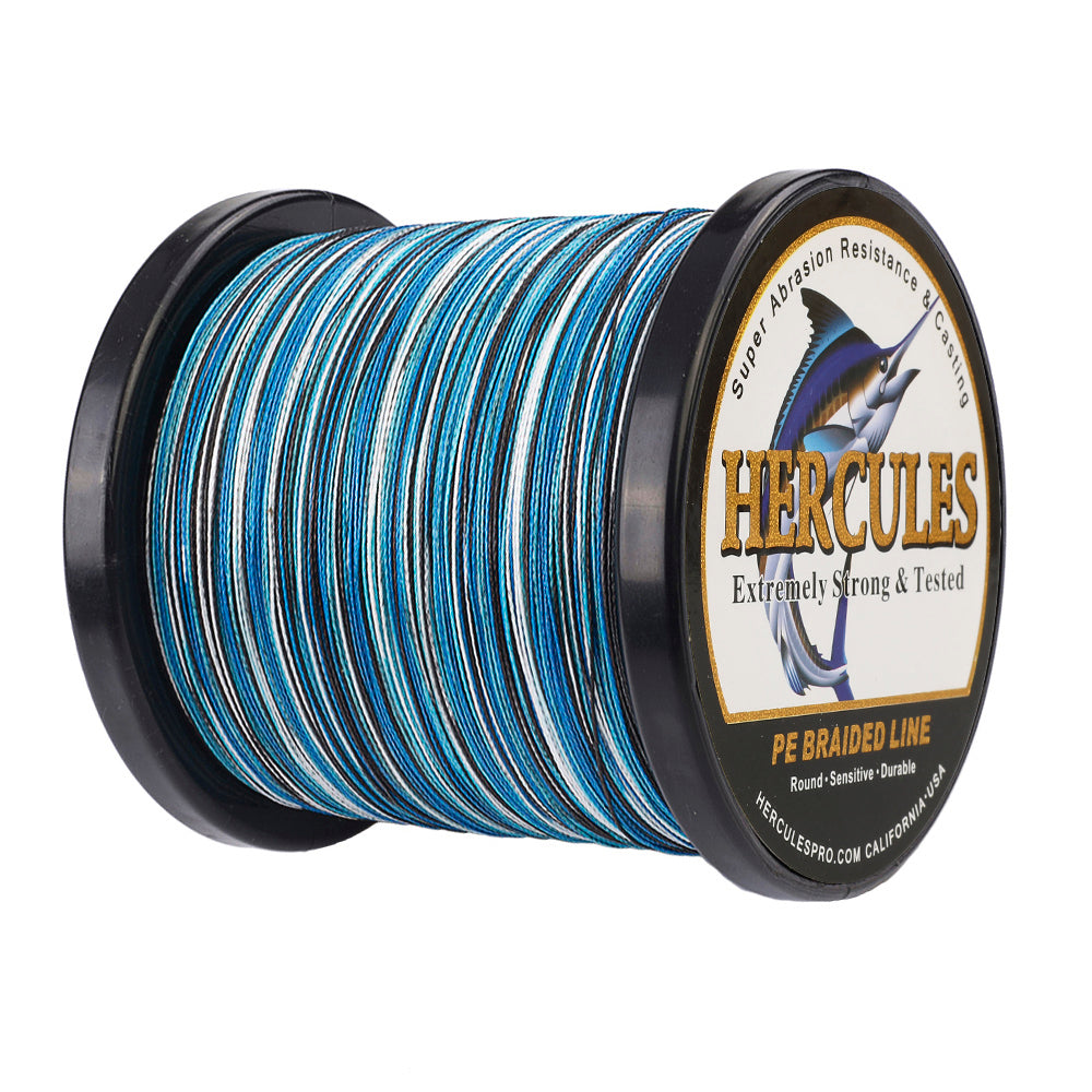 2000M 2187Yds Camo Blue 6lb-100lb HERCULES PE Braid Fishing Line 4 Strands HERCULES