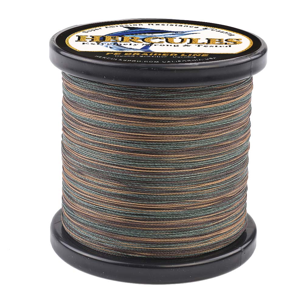 1500M Camouflage 6lb-100lb PE Dyneema HERCULES 4 Strands braid Fishing Line HERCULES