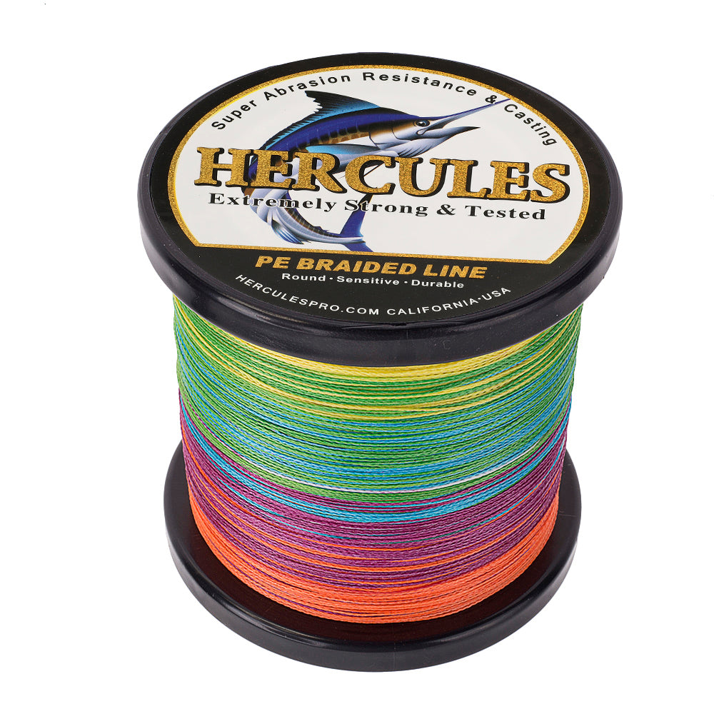 2000M 2187Yds Multicolor 6lb-100lb HERCULES PE Braided Fishing Line 4 Strands HERCULES