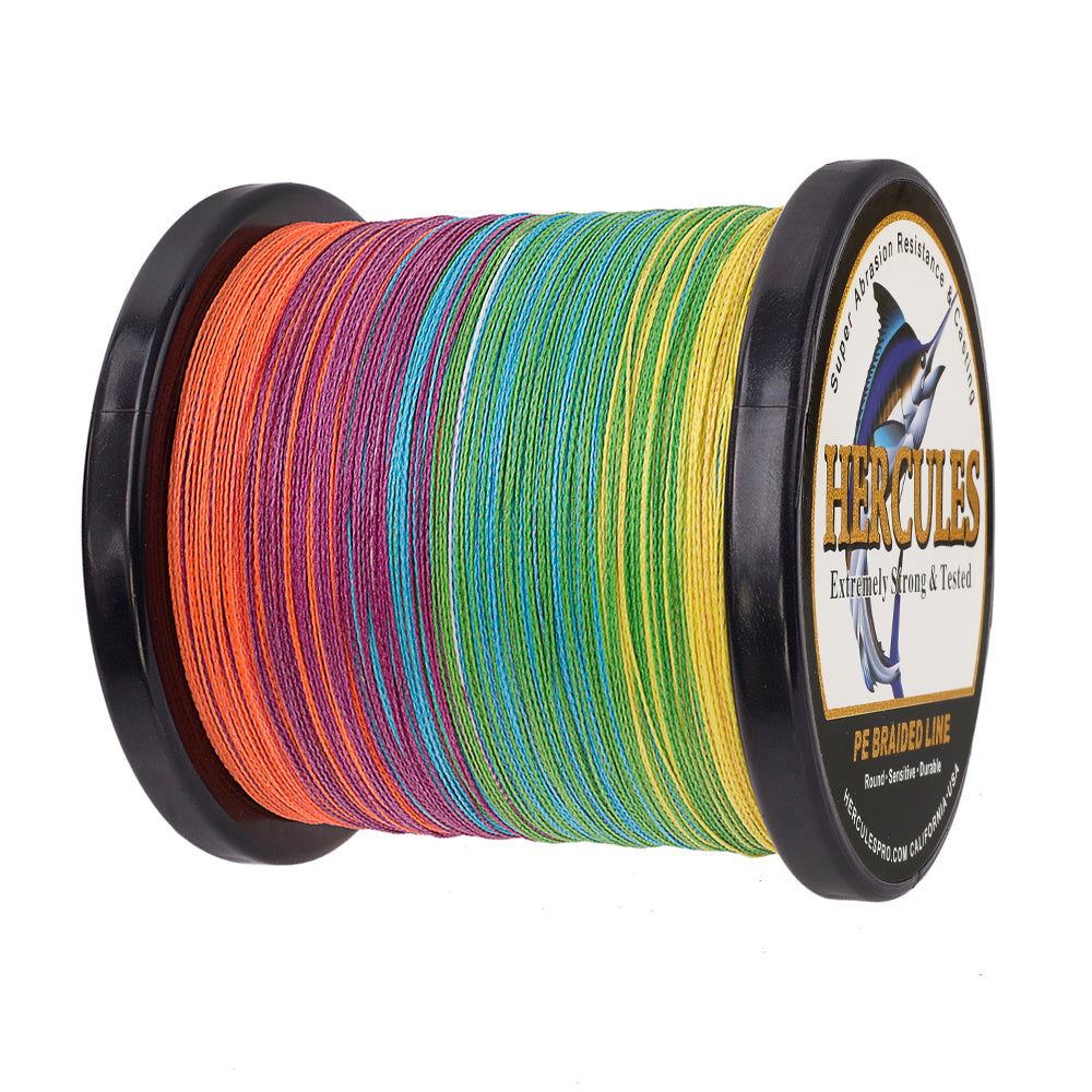 2000M 2187Yds Multicolor 6lb-100lb HERCULES PE Braided Fishing Line 4 Strands HERCULES