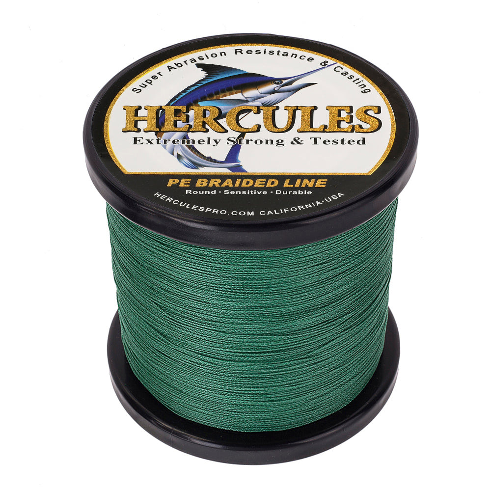 2000M 2187Yds Green 6lb-100lb HERCULES PE Braid Fishing Line 4 Strands HERCULES