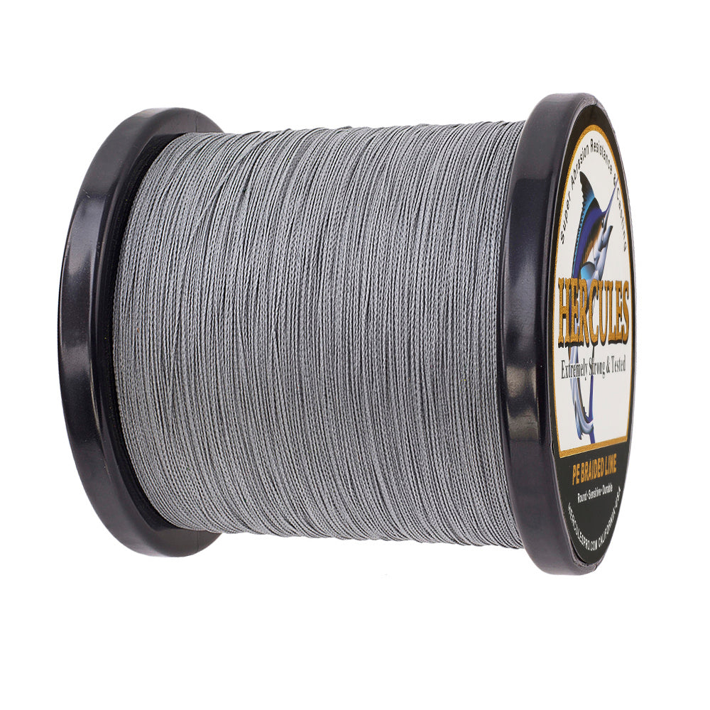 2000M 2187Yds Grey 6lb-100lb HERCULES PE Braided Fishing Line 4 Strands HERCULES