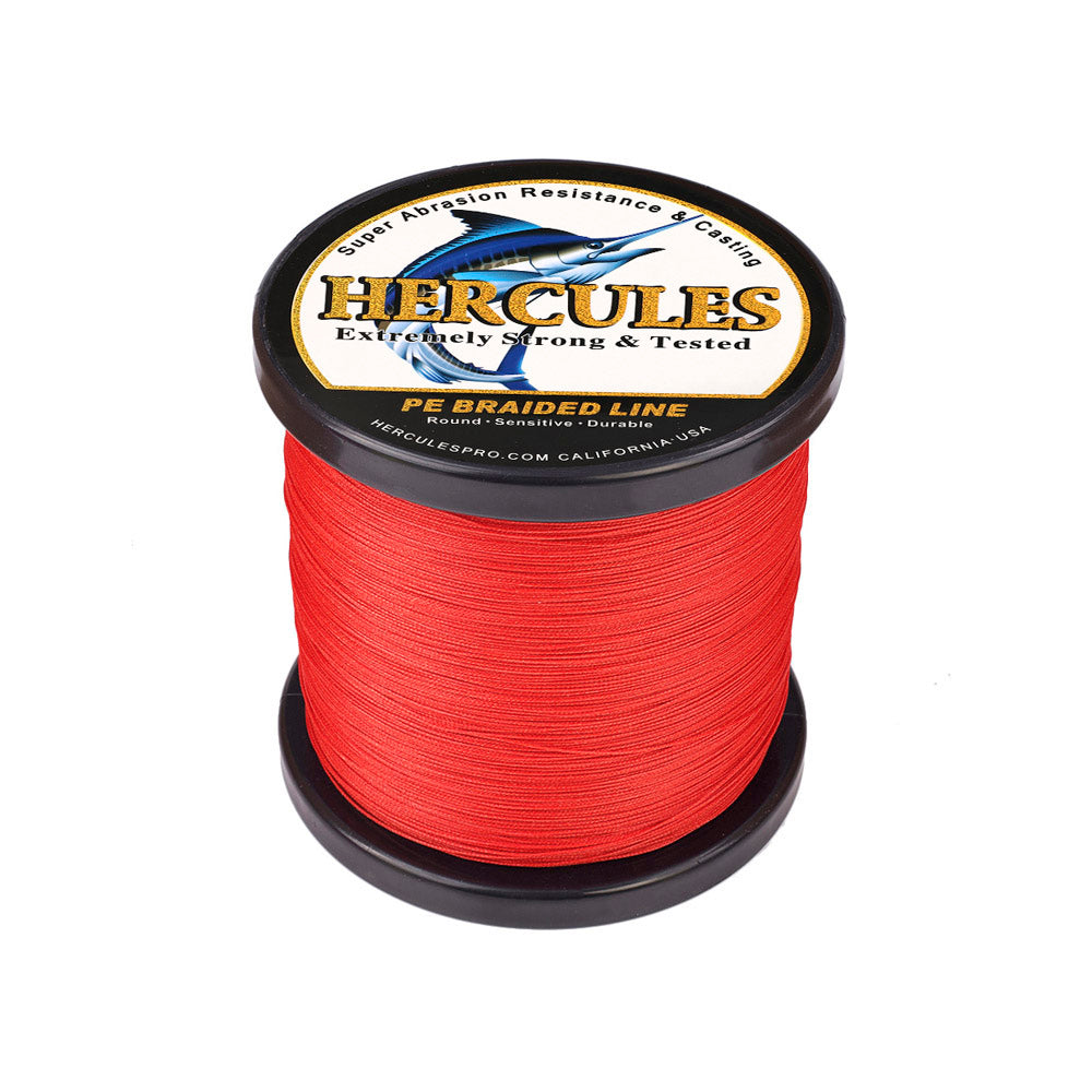 1000M 1094Yds Red 10lb-300lb HERCULES PE Braided Fishing Line 8 Strands HERCULES