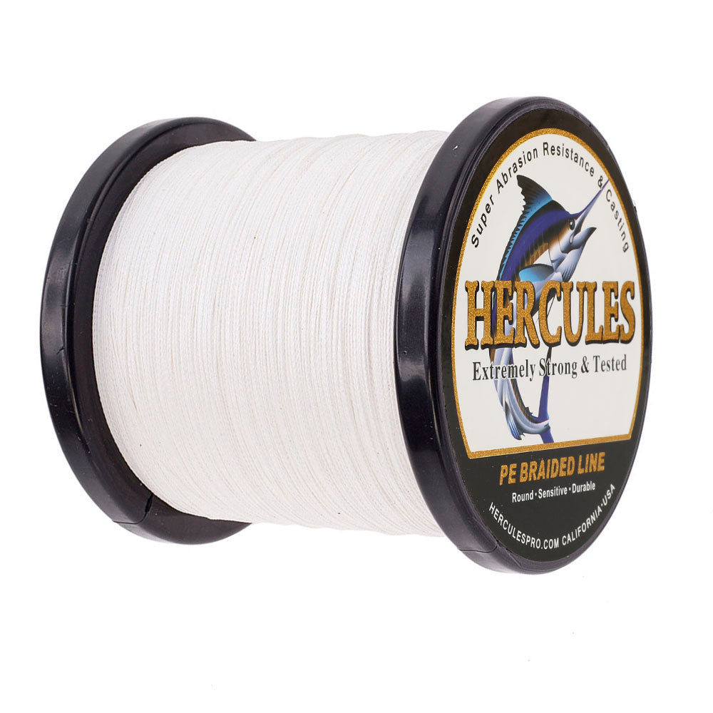 2000M 2187Yds White 6lb-100lb HERCULES PE Braided Fishing Line 4 Strands HERCULES